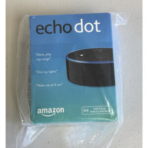 New Sealed Amazon Echo Dot 2nd Gen Smart Speaker Alexa Voice Control Black 2017